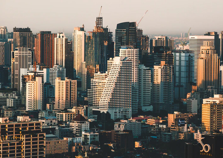 High rise buildings in Bangkok city